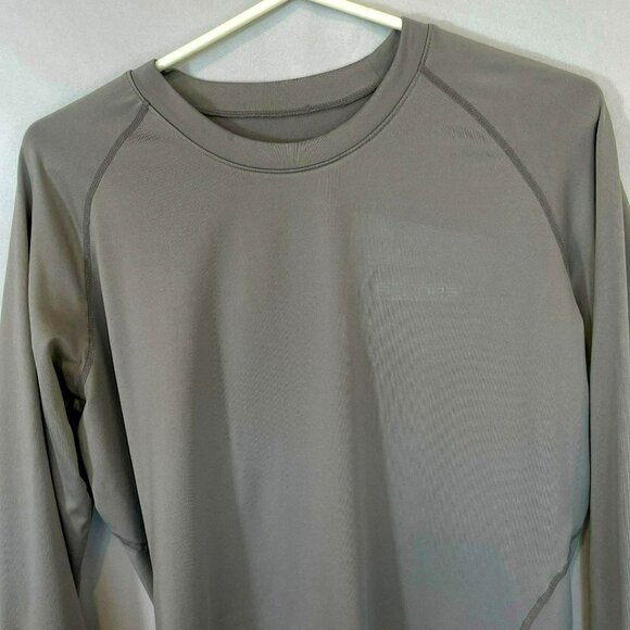 Devops Men's Thermal Long Sleeve Crew Neck Pullover Fleece Lined Tee Gray Base - Picture 3 of 11